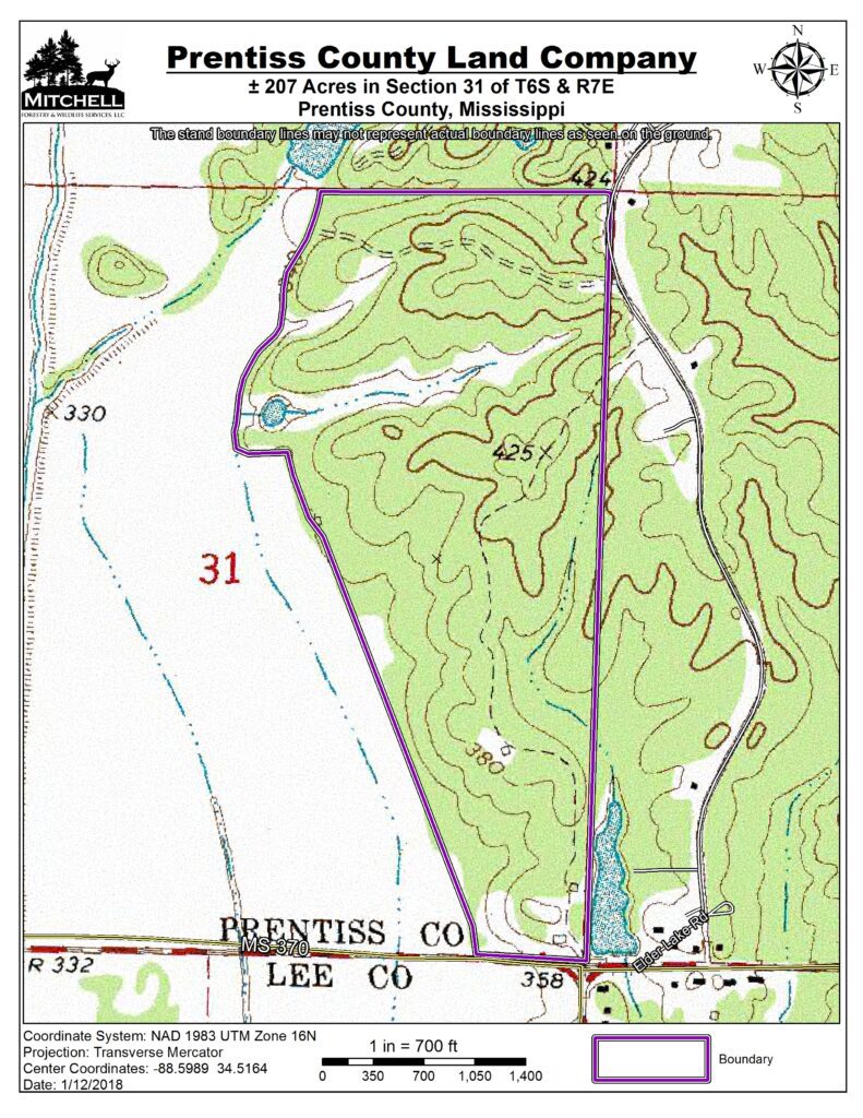 Prentiss County Land Company Tract Mitchell Forestry