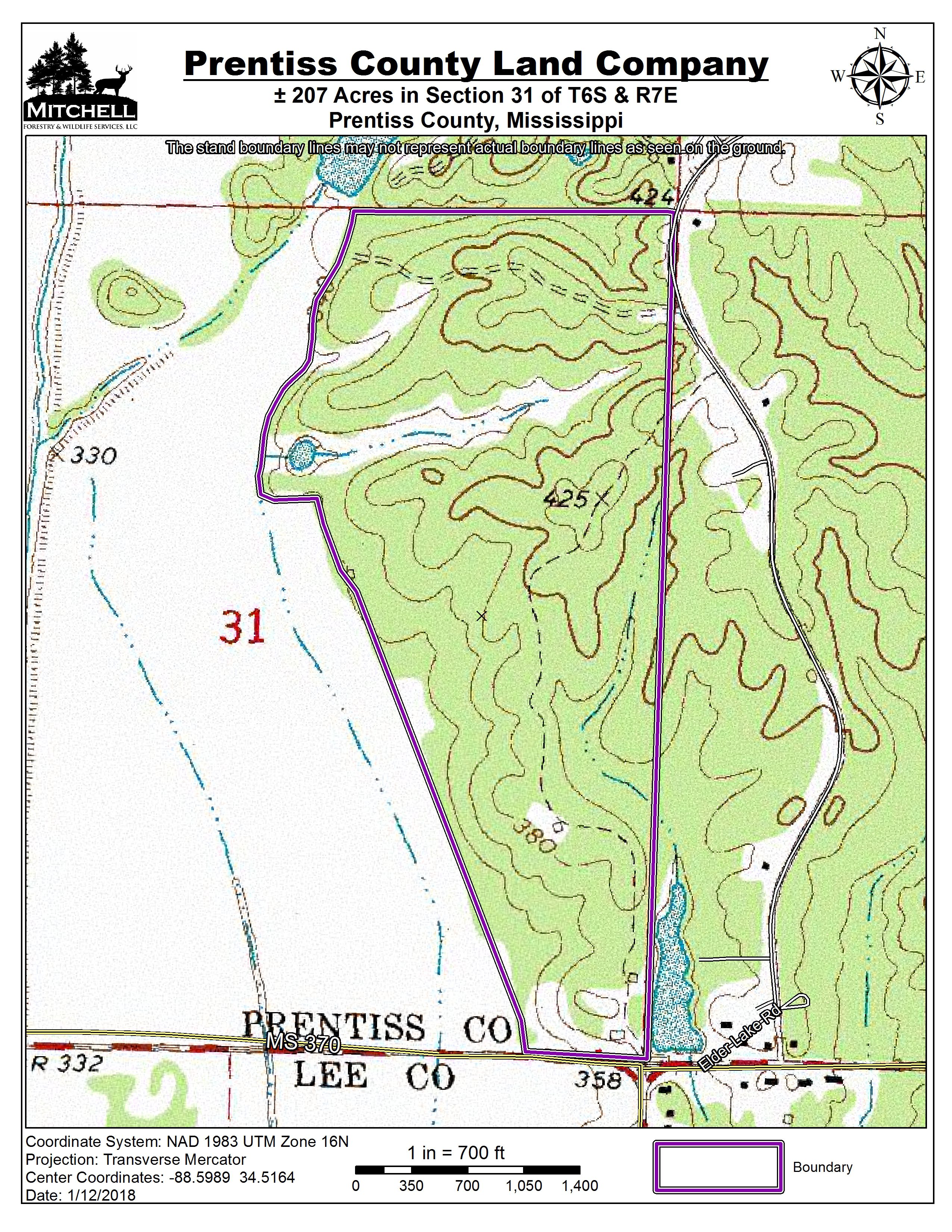 Prentiss County Land Company Tract Mitchell Forestry